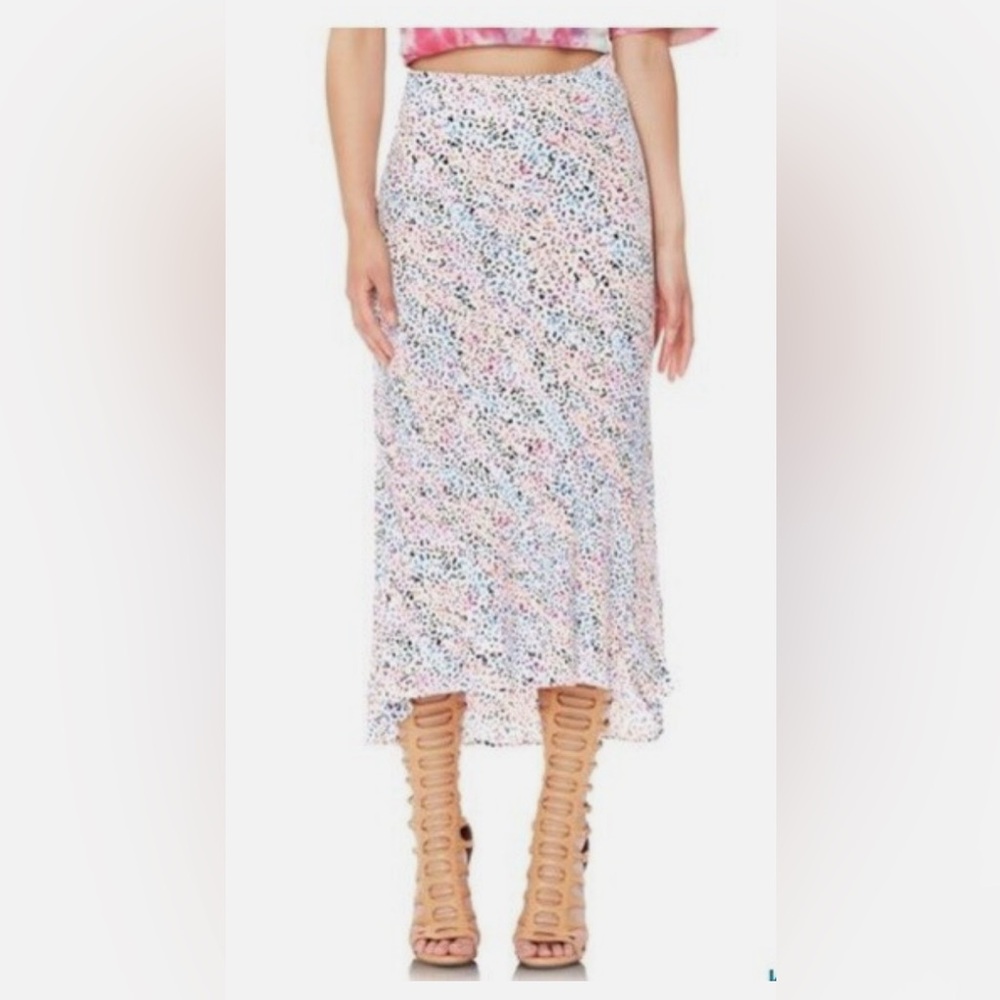 AFRM Pastel Patterned Midi Skirt